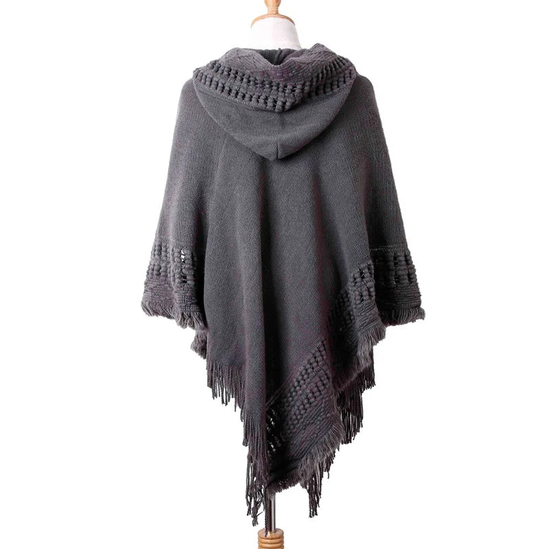 New Ladies Tassel Cape Coat