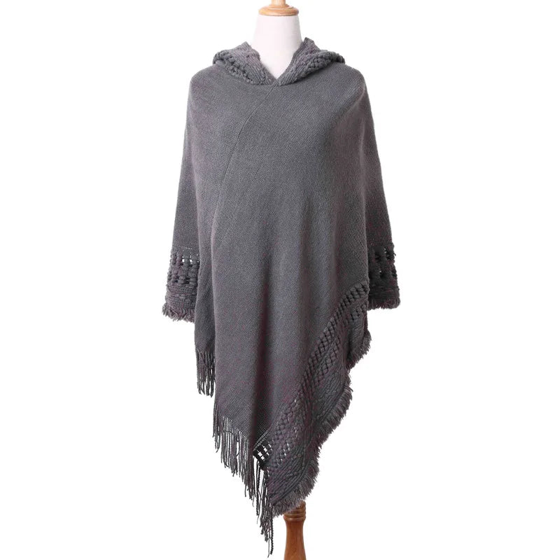 New Ladies Tassel Cape Coat