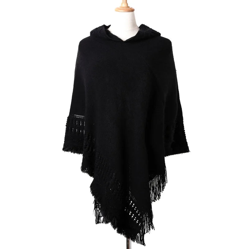 New Ladies Tassel Cape Coat