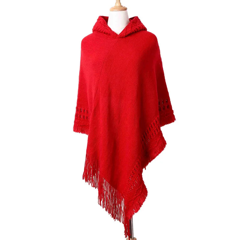 New Ladies Tassel Cape Coat