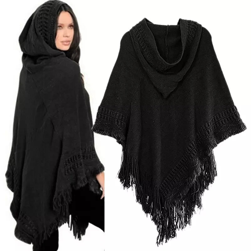 New Ladies Tassel Cape Coat