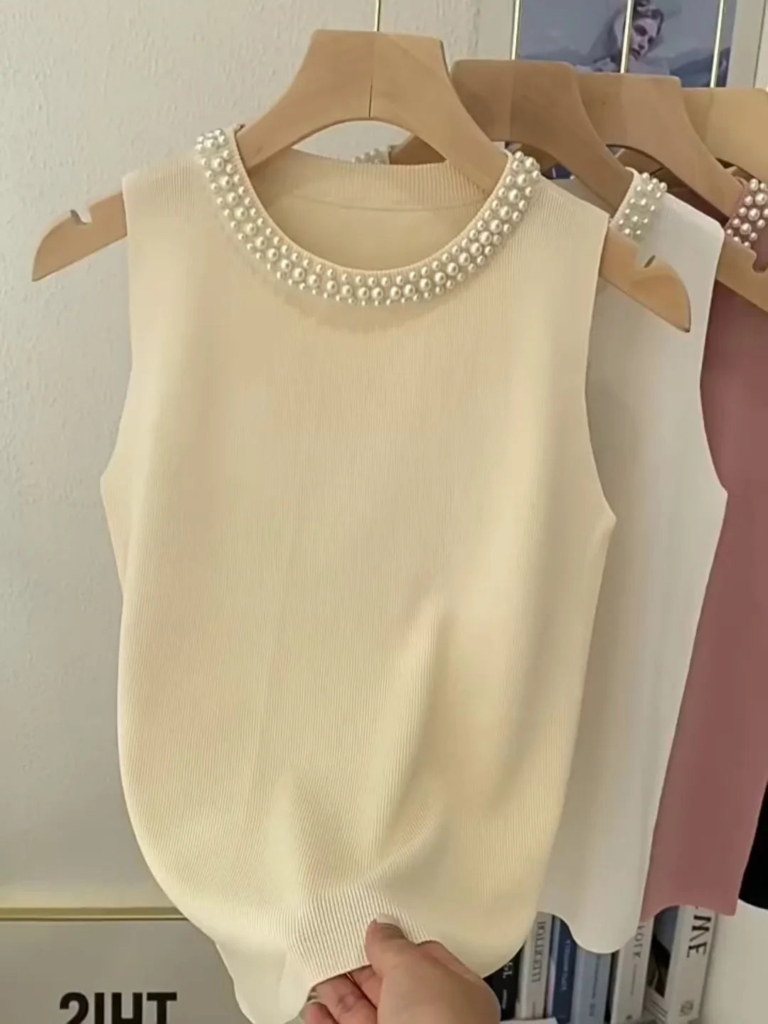 New Fashion Knitted Solid Tank Blusa