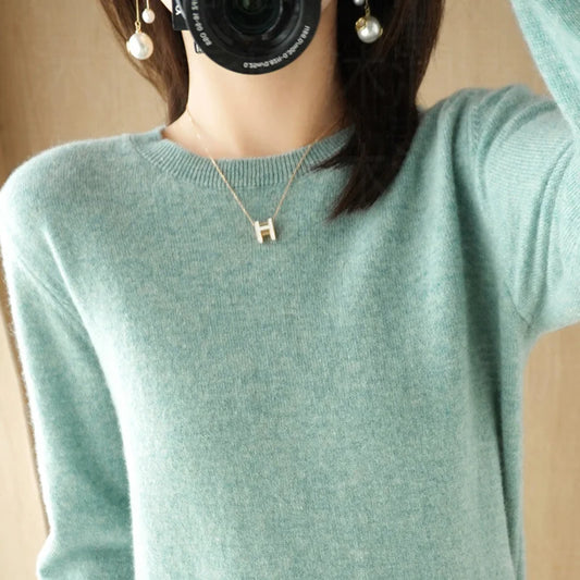 Cashmere Neck Casual Knitted Top