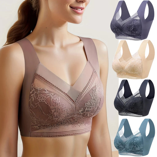 Women Large Push Up Ice Silk Seamless upper Bralette