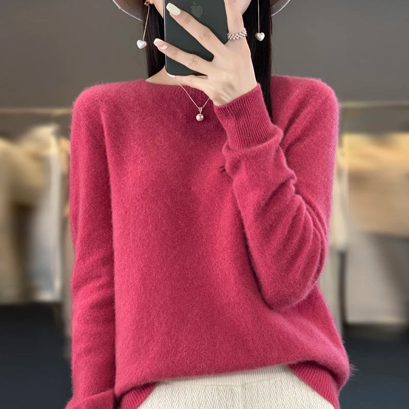 O-neck Warm Casual Long-sleeved Pullover