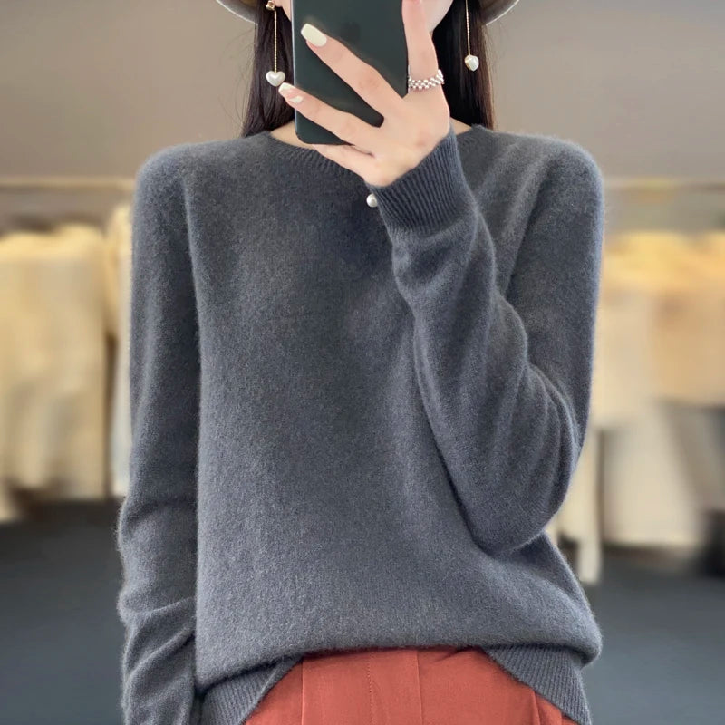 O-neck Warm Casual Long-sleeved Pullover