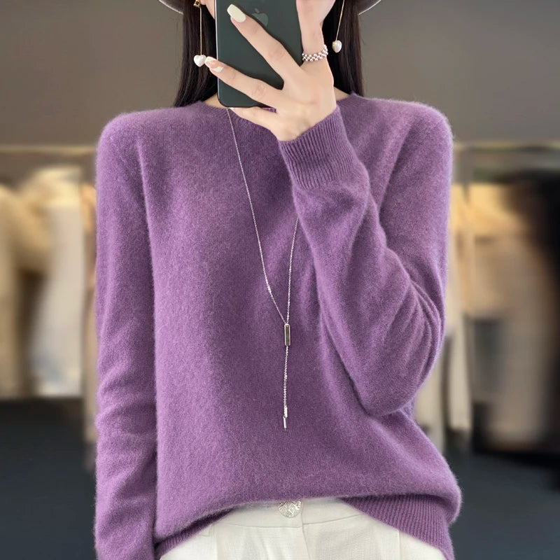 O-neck Warm Casual Long-sleeved Pullover