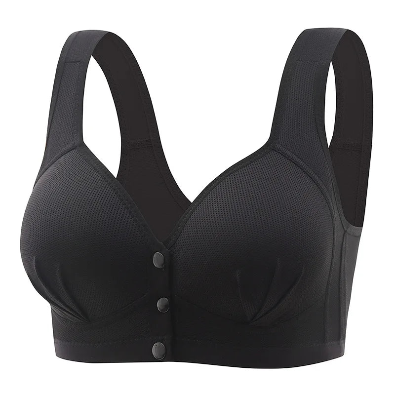 New Large Size Front Closure Back Underwear Comfortable Breathable Push Up Bra