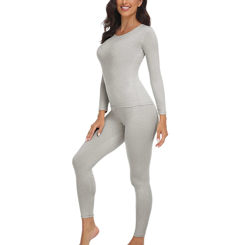 Long  Warm Long-Sleeved Trousers, 2 Pieces Seamless Thermal Lingerie