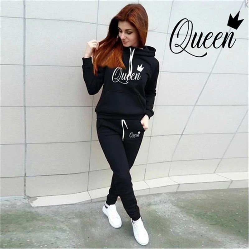 Hot women's hooded sportswear suit clothes hoodie + sweatpants