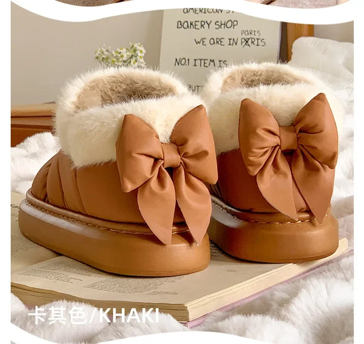 Warm Ankle Winter Bow Warmth Cotton Boots