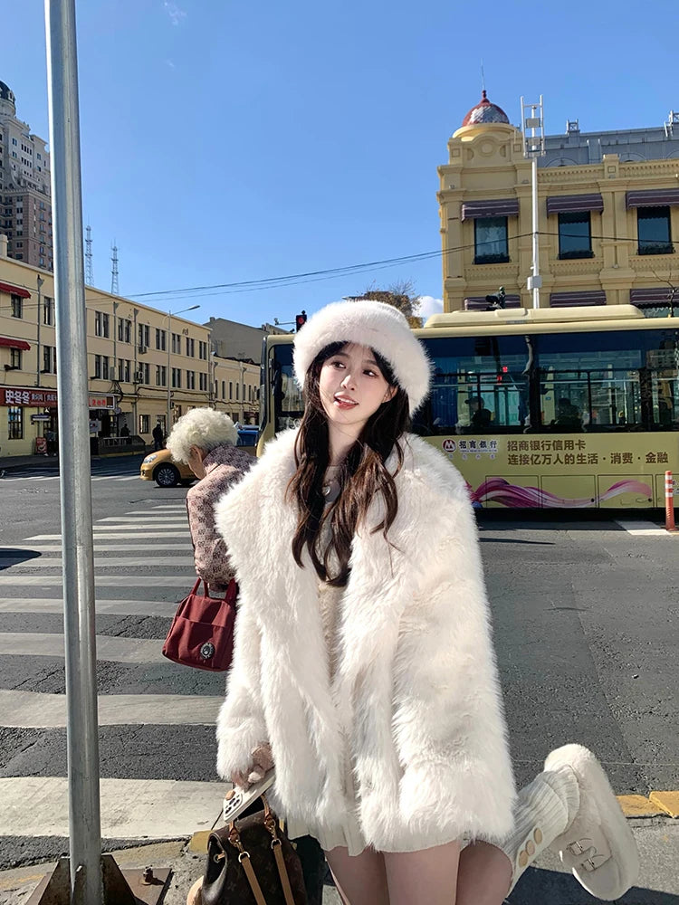 Oversized Loose Casual Luxury Soft Thick Warm Fur Coat