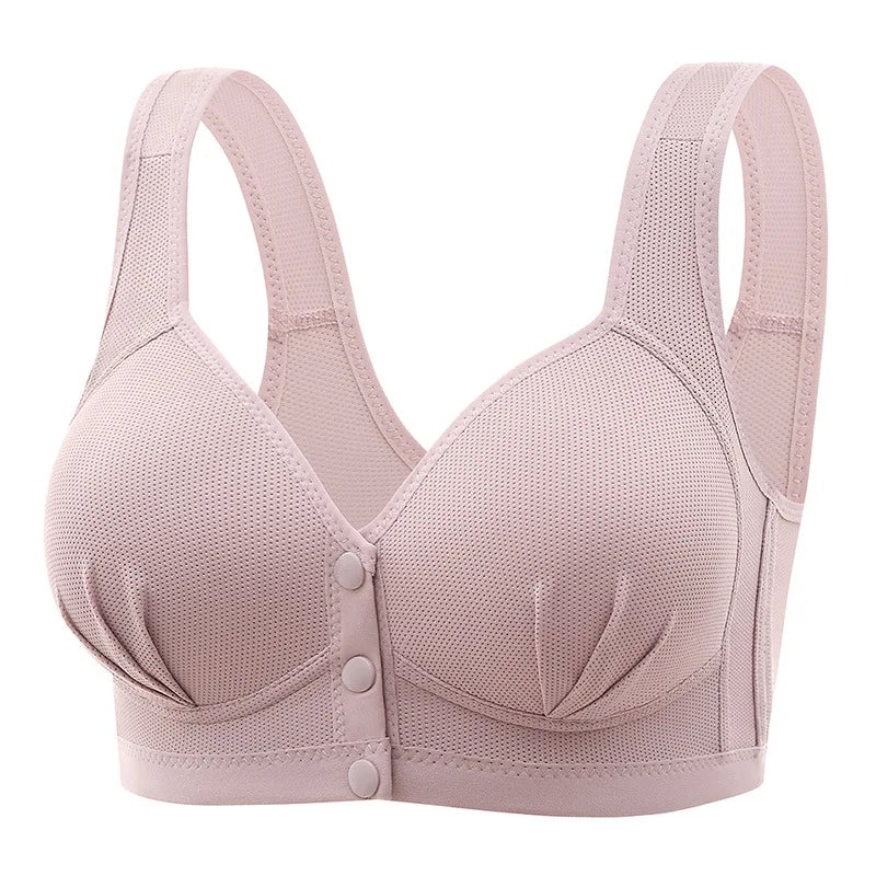 New Large Size Front Closure Back Underwear Comfortable Breathable Push Up Bra