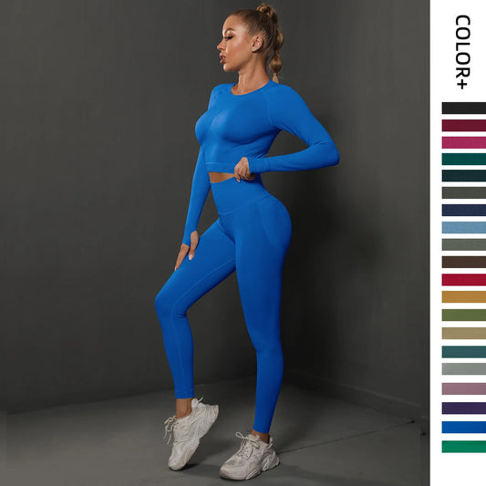 2Pcs Women Energy Seamless Gym Suits