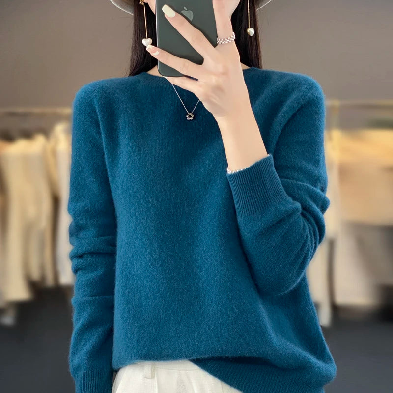 O-neck Warm Casual Long-sleeved Pullover