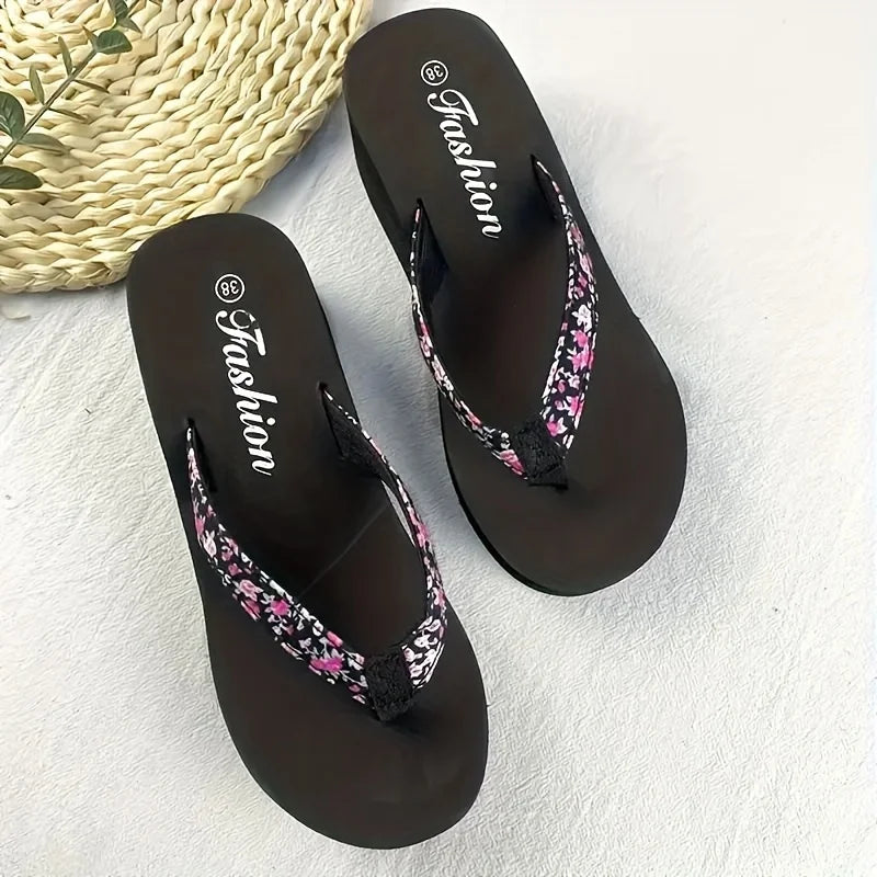 Flower Pattern Fashion Non-slip Lightweight Beach Slippers