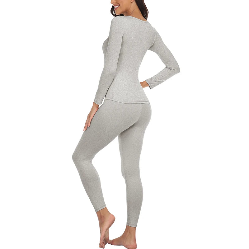 Long  Warm Long-Sleeved Trousers, 2 Pieces Seamless Thermal Lingerie