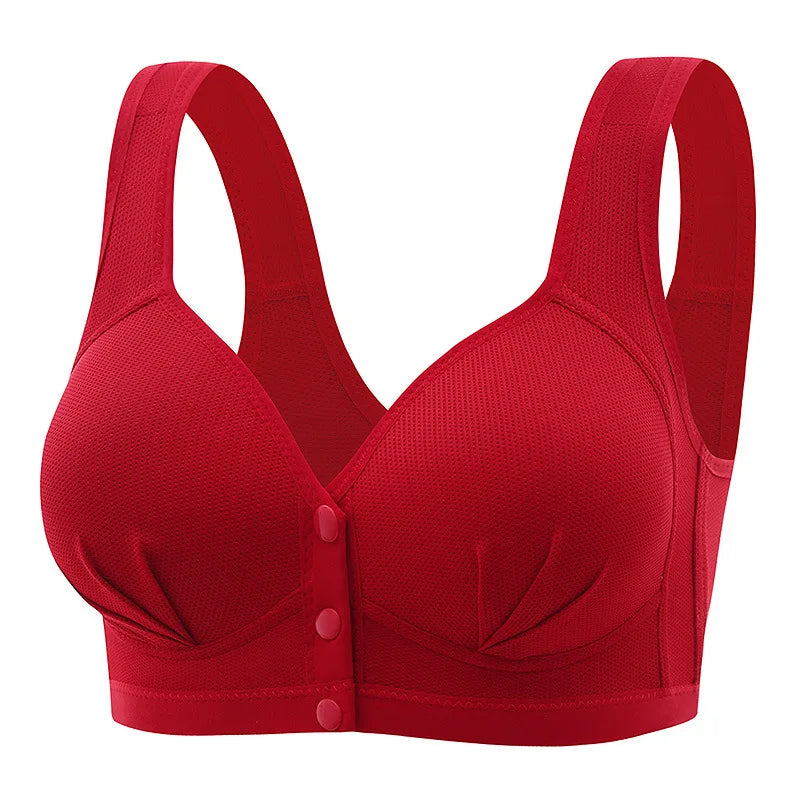 New Large Size Front Closure Back Underwear Comfortable Breathable Push Up Bra