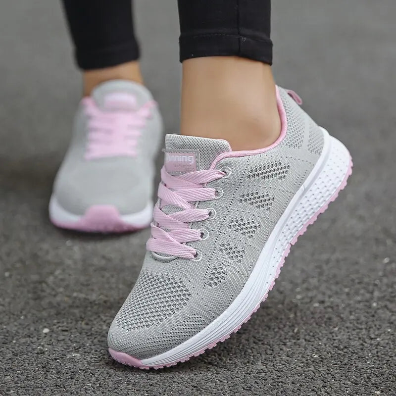 Women Casual Fashion Breathable Walking Mesh Sneakers