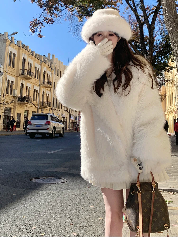 Oversized Loose Casual Luxury Soft Thick Warm Fur Coat