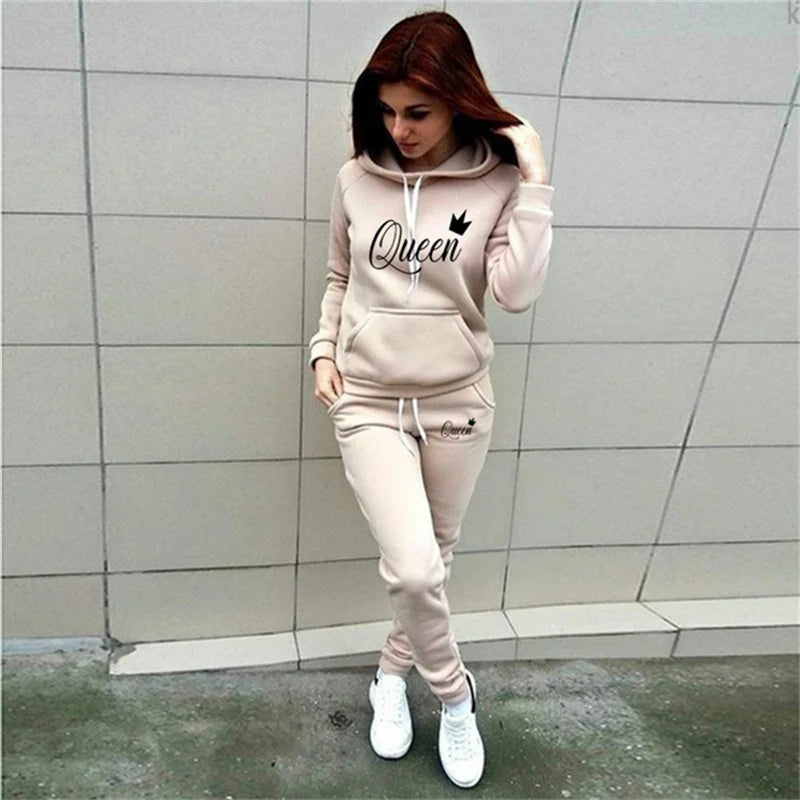 Hot women's hooded sportswear suit clothes hoodie + sweatpants