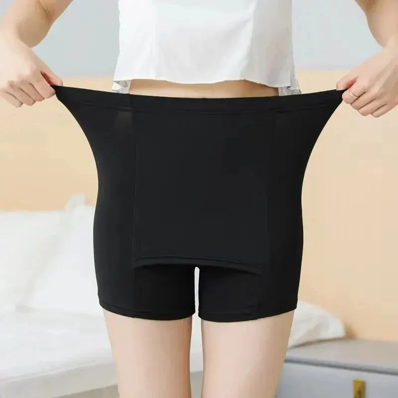 Double Layer Safety High Waist Protective Summer Dress Underwear