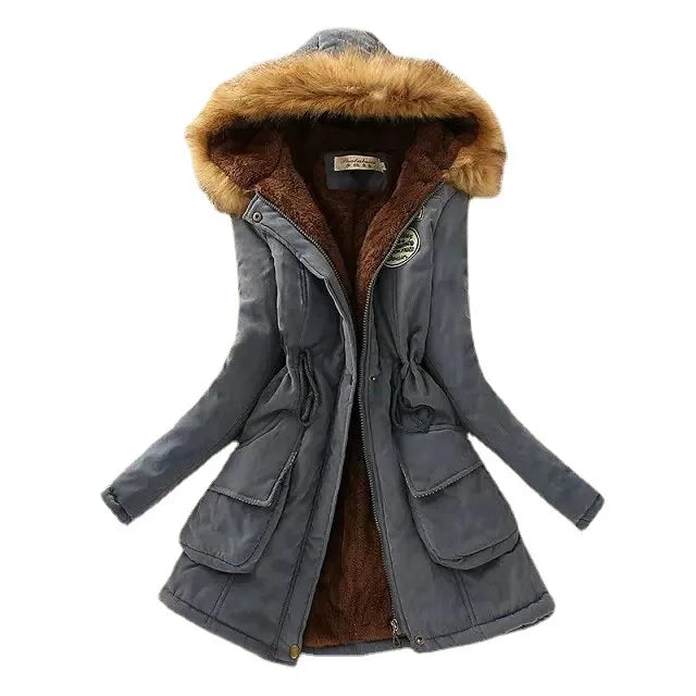 Women Cotton Padded Casual Slim Coat