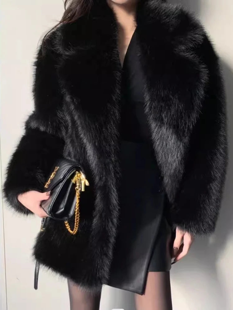 Oversized Loose Casual Luxury Soft Thick Warm Fur Coat