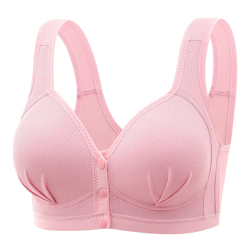 New Large Size Front Closure Back Underwear Comfortable Breathable Push Up Bra