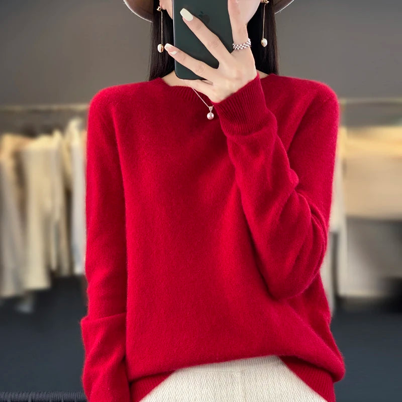 O-neck Warm Casual Long-sleeved Pullover