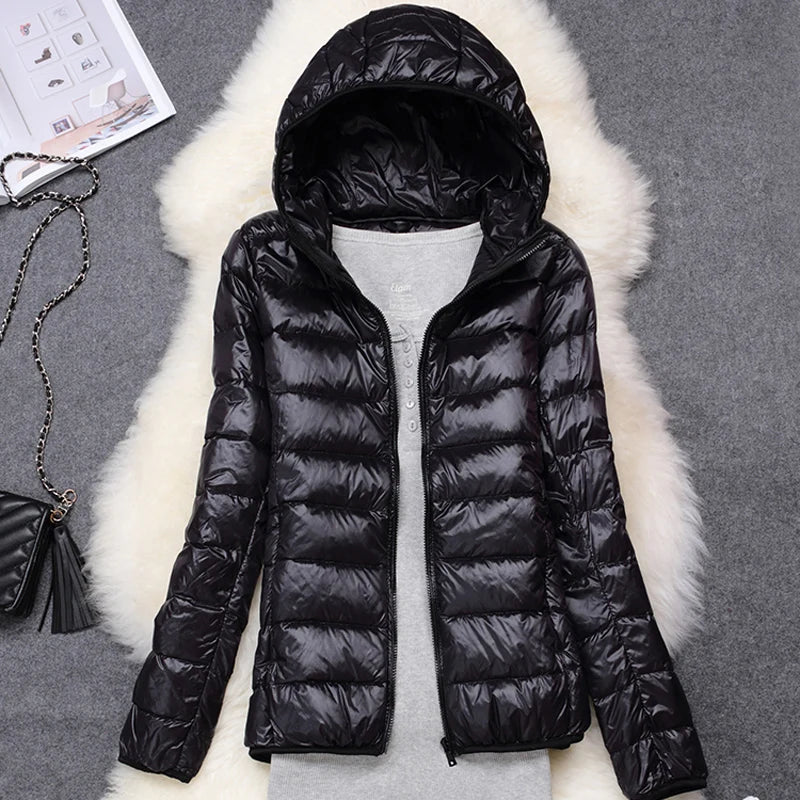 Women Puffer 15 Colors Plus Size 5XL 6XL 7XL New Packable Hooded Down Coats